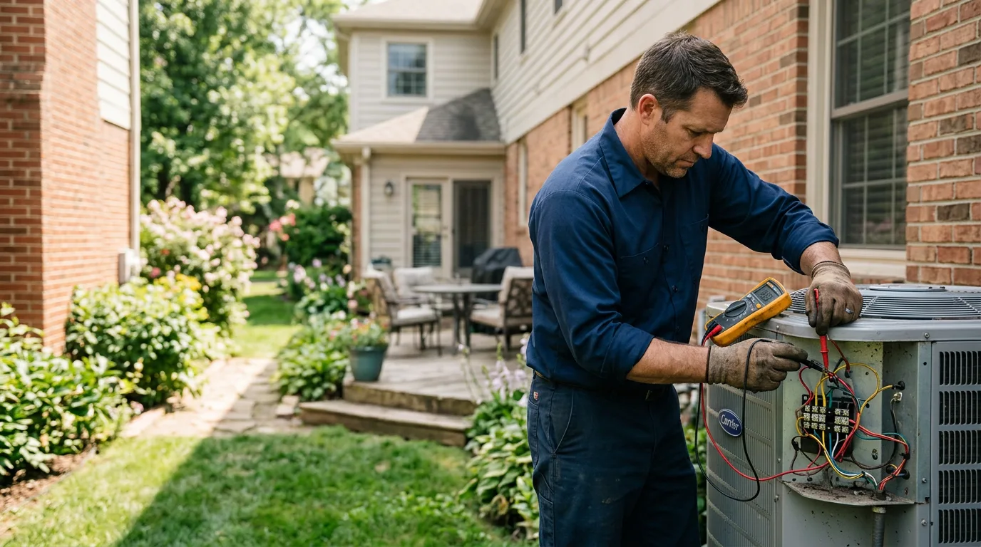 HVAC technician working near Dunlow, WV